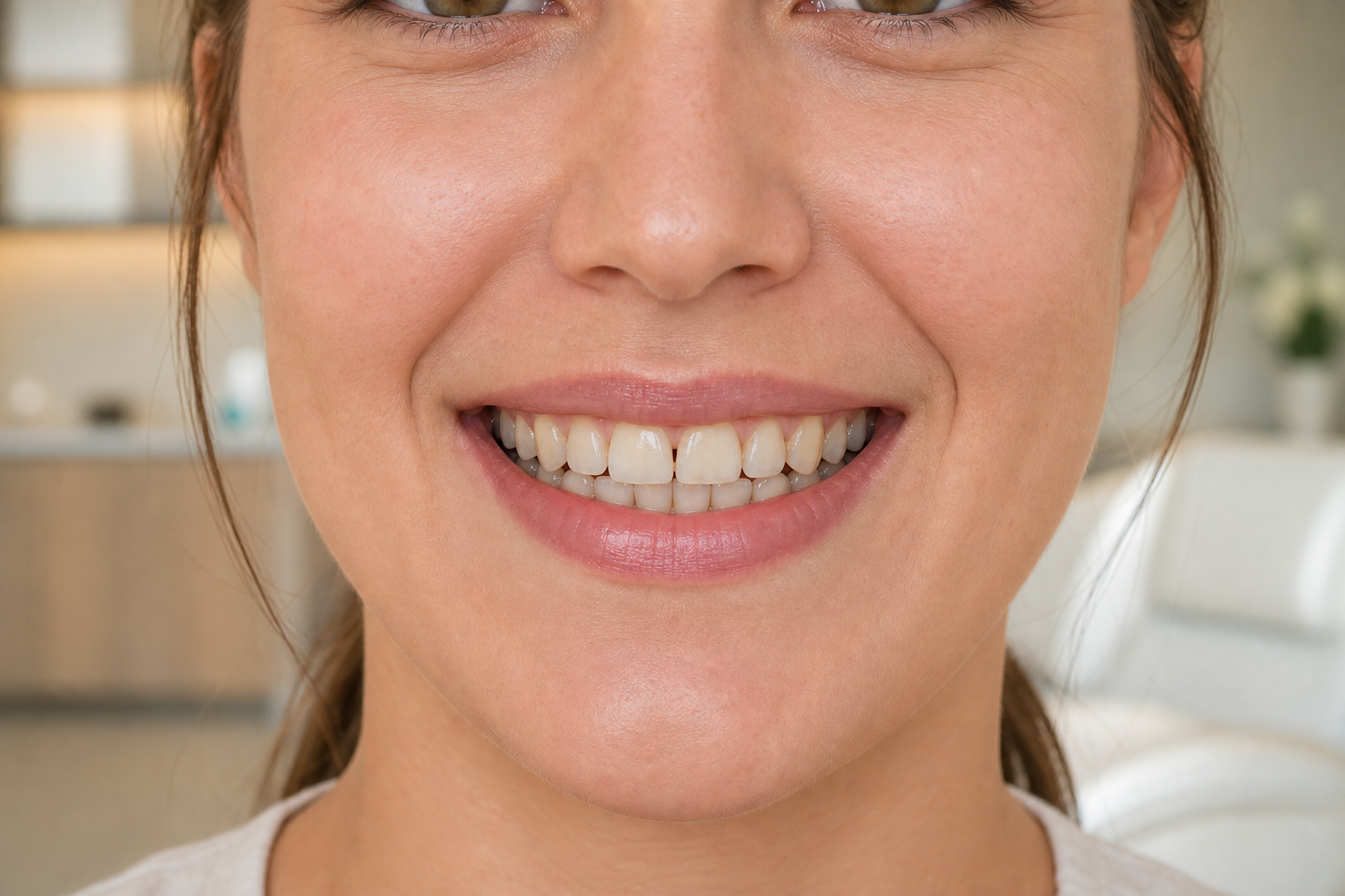 Smile before cosmetic makeover