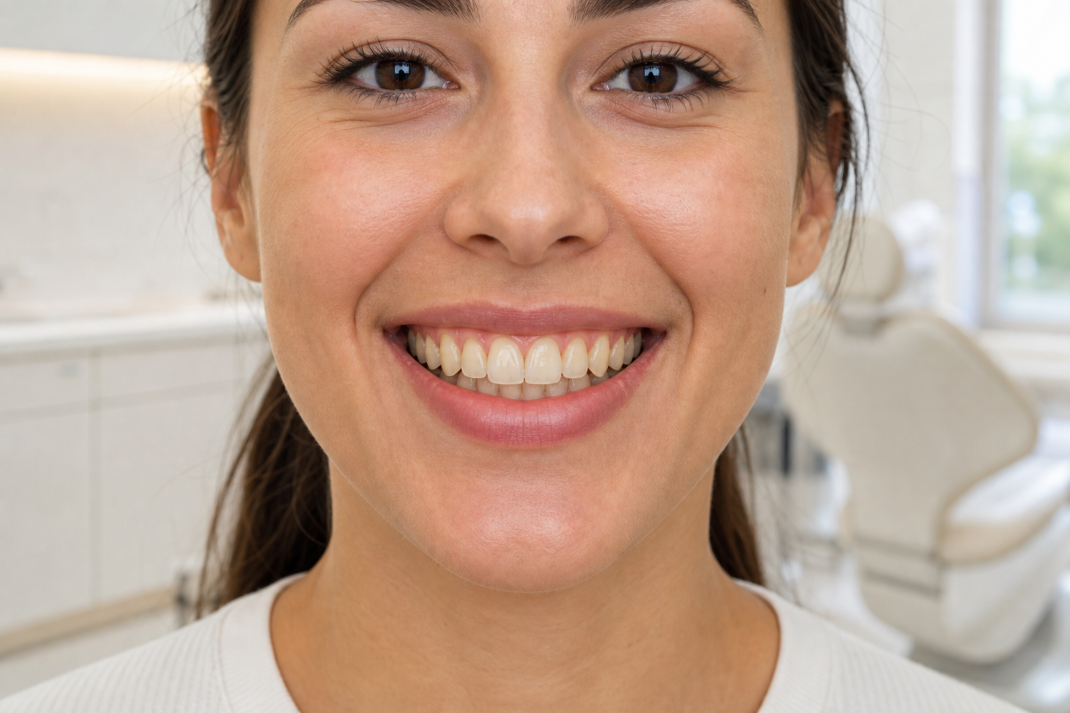 Teeth before professional whitening